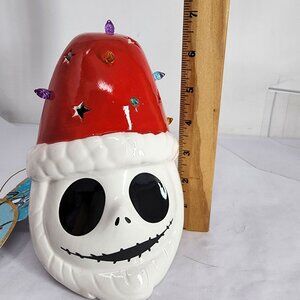 Jack Skellington Disney Nightmare Before Christmas Ceramic Luminary New